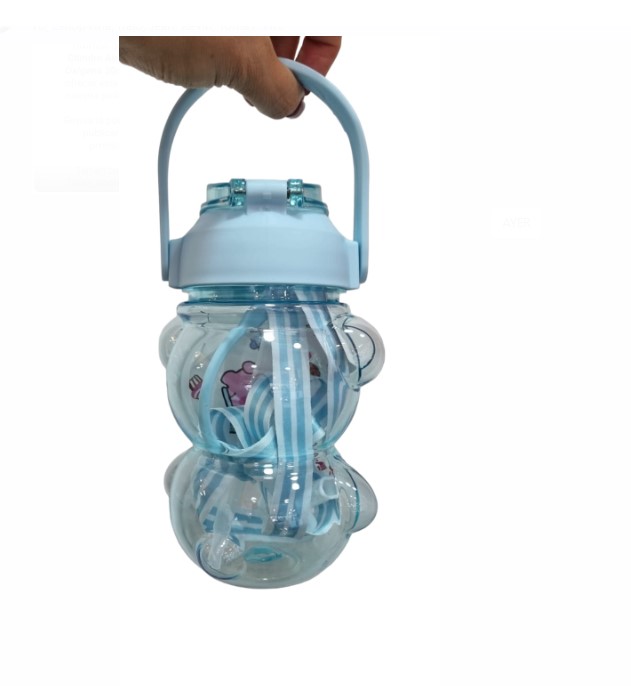 Botella Agua Diseño Osito 900 Ml Smile Colores