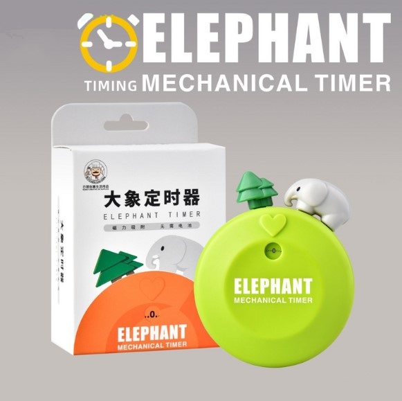 Timer De Cocina Mecanico Análogo Figura De Elefante Con Imán