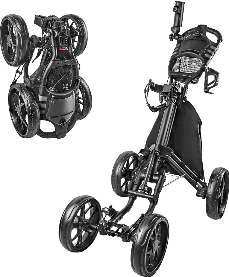 Carrito De Golf 4 Ruedas Plegable Ligero Con Freno