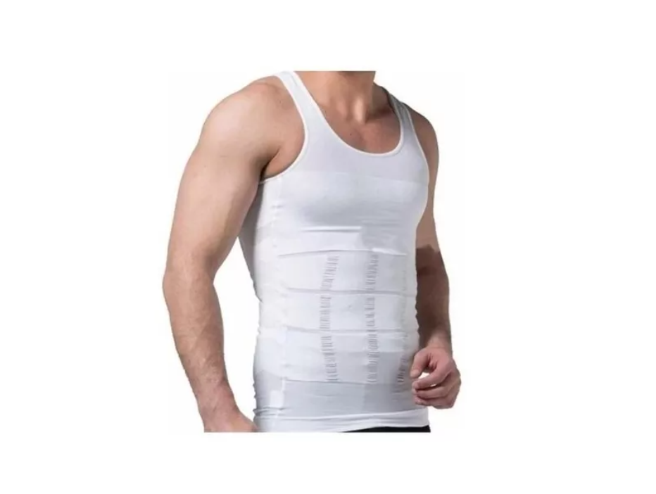 Faja Camiseta Reductora Hombre Color Blanco