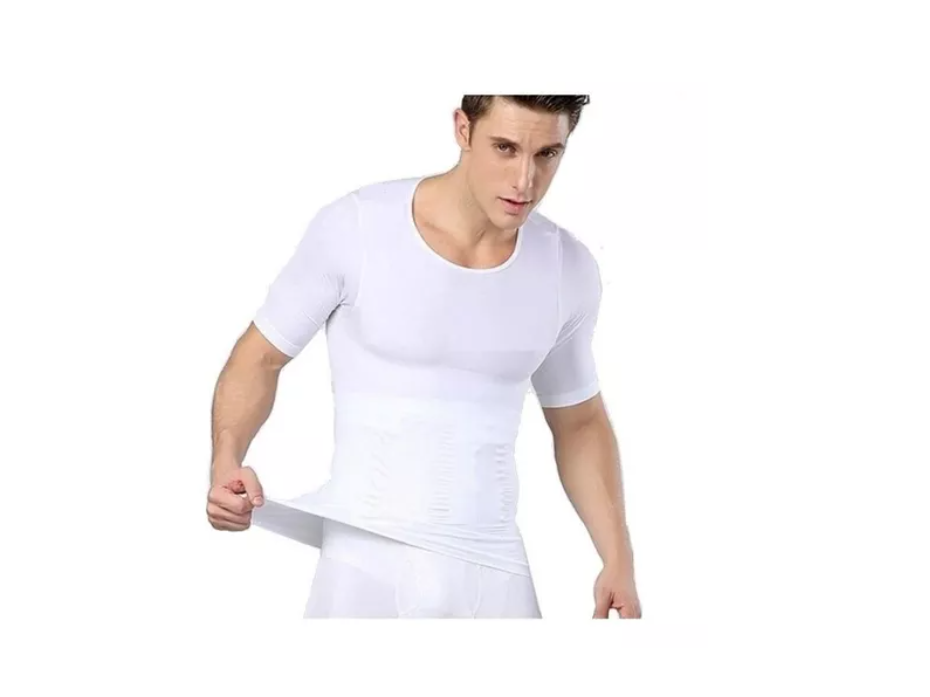 Camiseta Reductora Hombre Naturell - Blanco