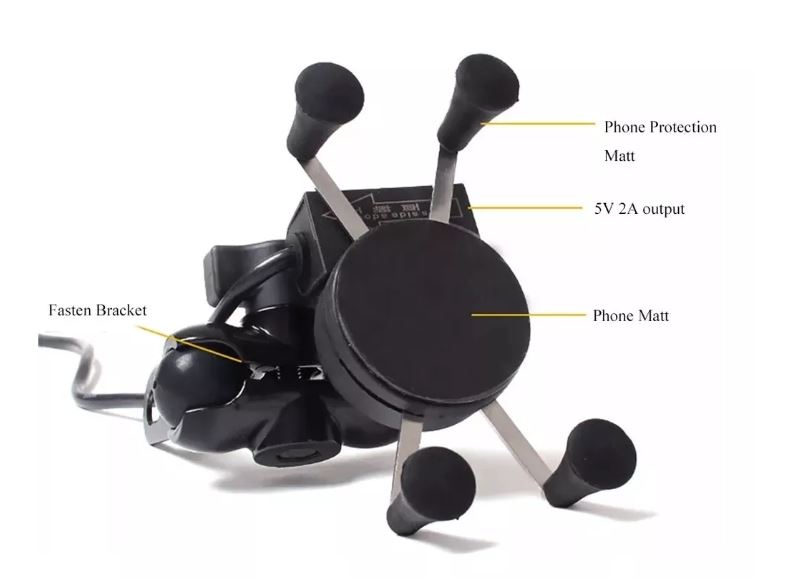 Porta Celular Para Moto Con Cargador Usb