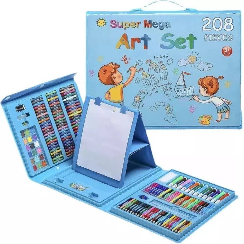 Set De Dibujo Portátil 208 Piezas De Arte Para Niños Kit Pro